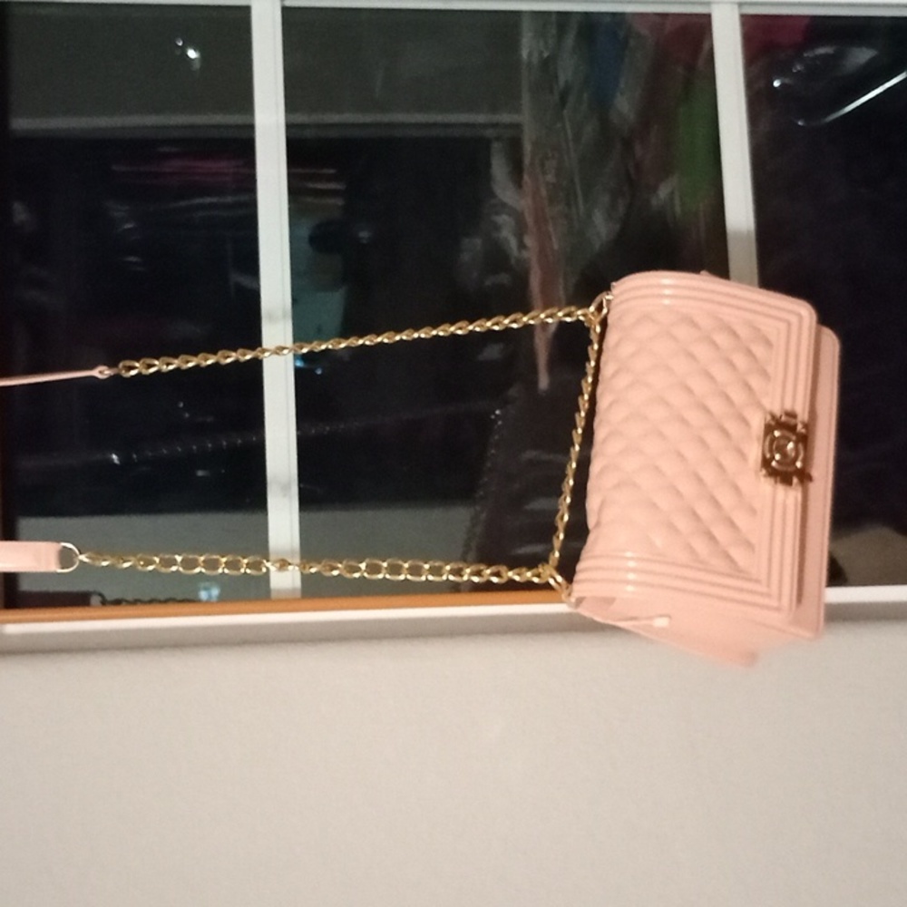 Plastic pink purse